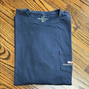 Vineyard Vines Men's Navy Long Sleeve Tee